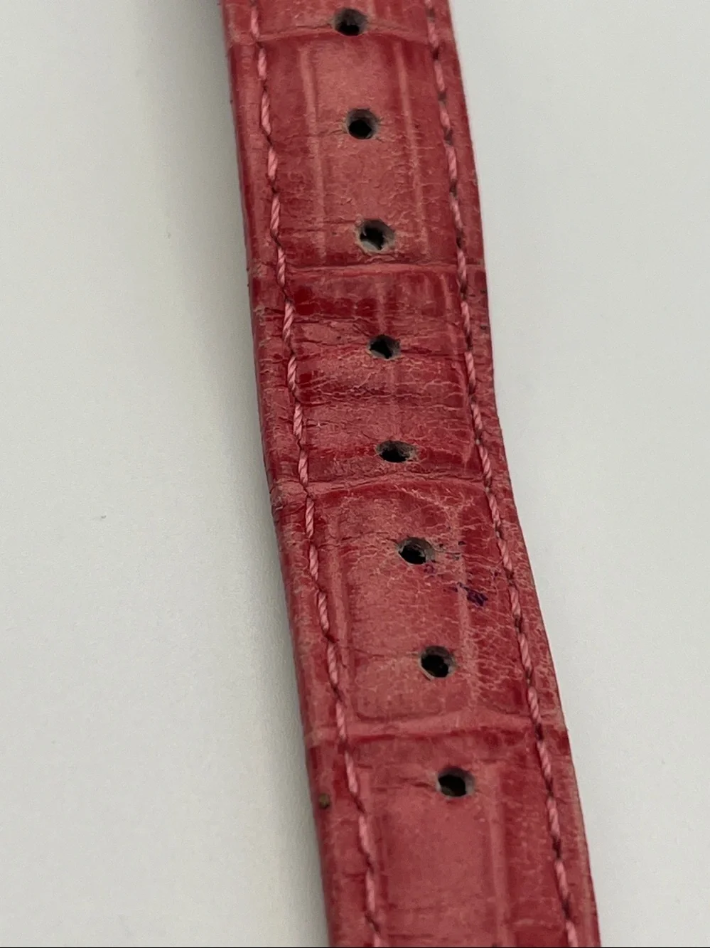 Timex Silver Dial Watch with Pink Leather Strap